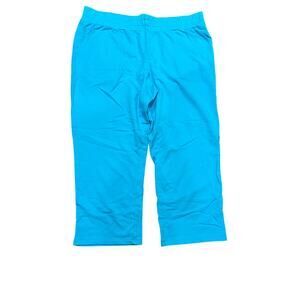 Belle Beach by Kim Gravel Turquoise Aqua Crop Pants Size XL Comfortable NWOT